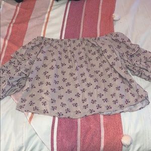 American Eagle Floral Off the Shoulder Top